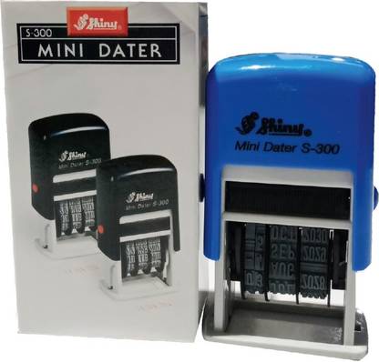 SHINY S-300 Mini Dater Stamp Black Self - Inking