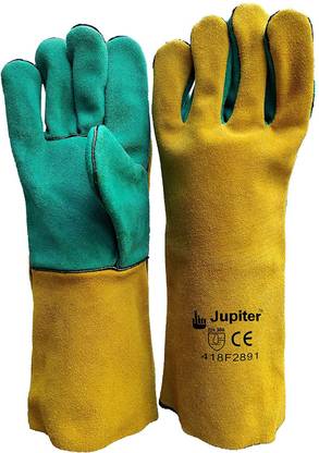 Jupiter Industries Cut Resistant Kite Flying Gloves for Protection Against Sharp Strings Leather  Safety Gloves