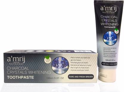 Amrij Charcoal Crystals Whitening Toothpaste