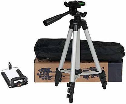SANNO WORLD 3110 Tripod Stand for Phone and Camera Adjustable Aluminium Alloy Tripod Stand Holder for Mobile Phones & Camera,Photo/Video Shoot Tripod