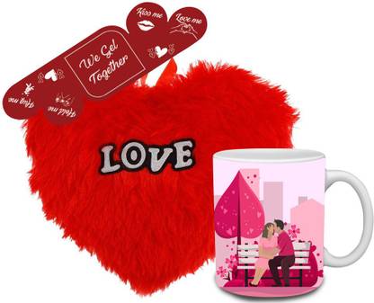 Flipkart SmartBuy Mug, Cushion, Greeting Card Gift Set
