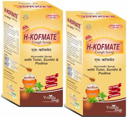 Varinda Amrit H-Kofmate Cough Syrup With Tulsi, Sunathi & Pudina Extarct - Natural Cough Syrup