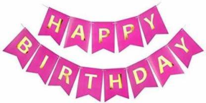 ANVIT Happy Birthday Banner for Decoration Banner (5 ft, Pack of 1) Banner