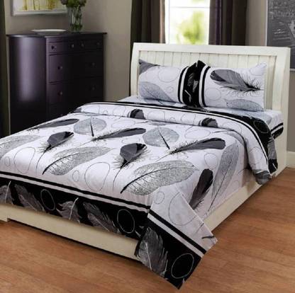 VHD 180 TC Polycotton Double 3D Printed Flat Bedsheet