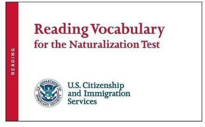 Reading Vocabulary for the Naturalization Test