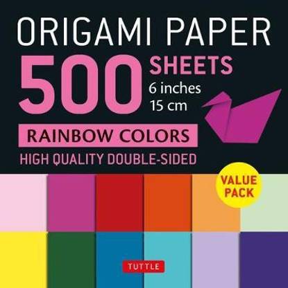 Origami Paper Rainbow Colors 1,000 sheets 4" (10 cm)