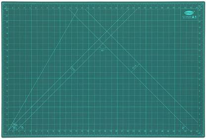 izone Professional Cutting Mat A1 Self-Healing 5 Layers Double Sided Durable Non-Slip PVC (34 Inch x 23 Inch/89 x 59 cm, Green) Cutting Mat