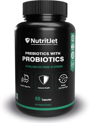 NutritJet Probiotics Supplement 30 Billion CFU for men and women, 16 Strains Capsules