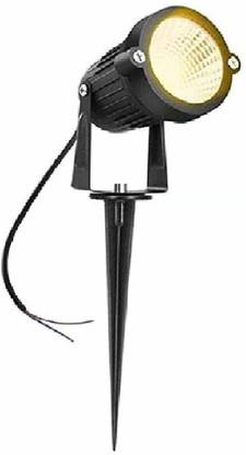 JARD ENTERPRISE 3 Watt Waterproof Spike LED Garden Light Black Body and Yellow color pack of 01 Post Light Outdoor Lamp