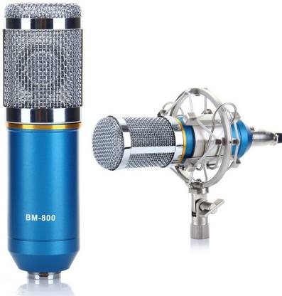 SRK BM 800 BLUE Professional Condenser Microphone Sound Studio Recording Dynamic (Works With Phantom Power Supply Or Sound Card Only) Microphone