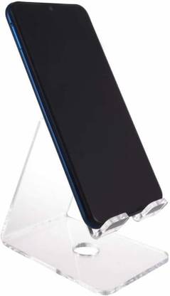 Hanumex Acrylic Table Desktop Cell Phone Stand Mobile Stand Tablet Stand, Acrylic Stand Holder for Mobile Phone and Tablet (Transparent) Mobile Holder