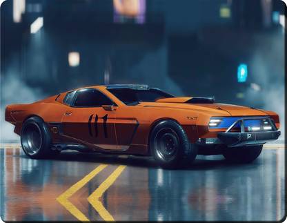 HOMYA cyberpunk-2077 Game Car Design 3D Print High Resolution Non Slip Base Mousepad