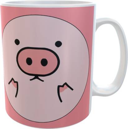 Misaki Pinky Piggy : Cute Design Printed On Ceramic Coffee Mug