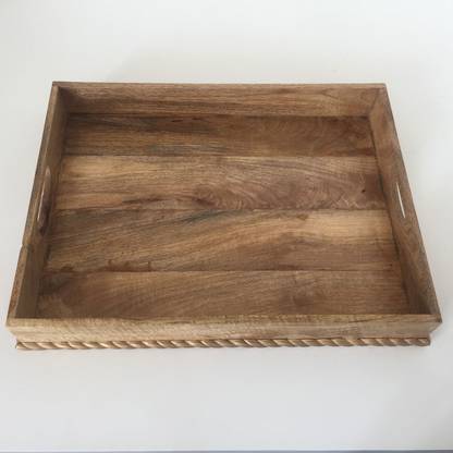 Platear Wooden Tray With Beading Design Tray