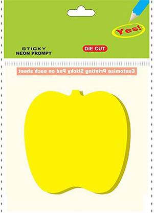 CWC 3 X 3, Apple Shapes Sticky Notes 300 Piece 100 Sheets Sticky Notes 3, 4 Colors