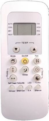 PP CARRIER AC 148-A(IONISER,SMART EYE.F.P,SILENCE --FUNCTION) .Old remote must be exactly same . Send old remote photo at 9822247789 whatsapp for verification. ac 148 Remote Controller