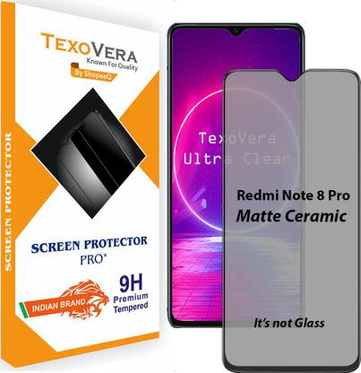 TEXOVERA Edge To Edge Tempered Glass for Xiaomi Redmi note 8, Redmi Note 8, Matte With camera Cutout