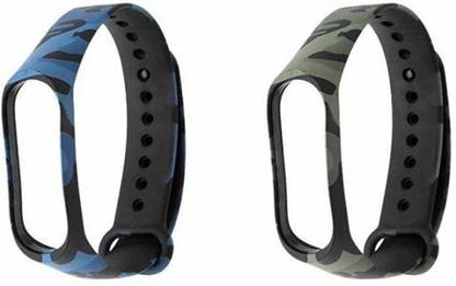 ASKOVID Mi5 Combo Pack Of 2 Blue_Green Army Replacement Strap Smart Band Strap