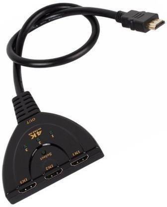 TrustShip ™ Multipurpose TV-Out Cable HDTV HDMI Switch Pigtail 4K | Splitter| Box| Hub| Switcher| 3 port 3 in 1 Out Pigtail Cable Without Remote For 1080P TV HDTV,3D Player,PS4,Mac Media Streaming Device