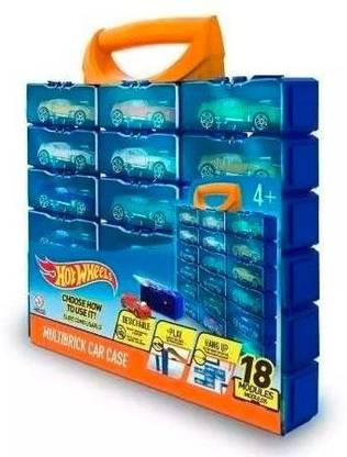 HOT WHEELS Multibrick Car Case - 18 Modules for 18 Cars, Cars not included