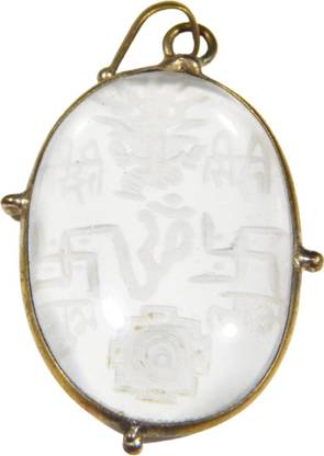 Urancia Shree Sarva Magala Yantra Locket in Pure Sphatik Crystal Yantra