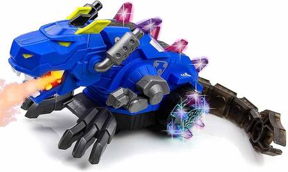 PRANCING UNICORN Mechanical Spray Dragon Mist With Red Light Fire Breathing Robotic Walking