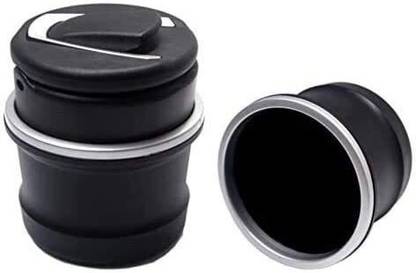 carfrill Black, Silver Plastic, Stainless Steel Ashtray