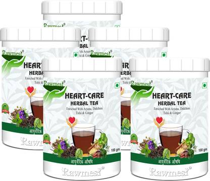Rawmest Ayurvedic Arjuna Heart Care Tea (Arjuna bark,Ginger,Cinnamon,Tulsi) Healthy Heart Herbal Tea Herbs Herbal Tea Plastic Bottle