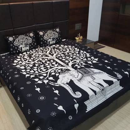 ITZ 299 TC Cotton Double Printed Flat Bedsheet