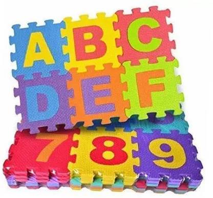 F FERONS Colorful Educational EVA/ Foam Puzzle Play Mat/ Floor Mat with Numbers and English Alphabets for Kids