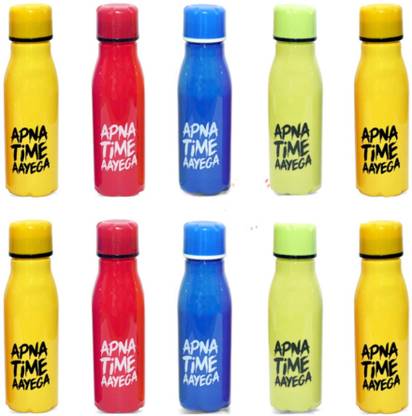 shubhcraft Apna Time Aayega Water Bottle | Gully Boy water Bottles ( PACK OF 8) 500 ml Bottle