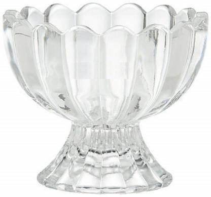 unlock Plastic Dessert Bowl Unbreakable Ice Cream Bowl/Desert Bowl/Pudding Cup Bowls with Unique Design| Plastic | Colour:-Transparent | (Set of 6)