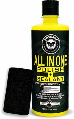 FOXCARE Liquid Car Polish for Exterior, Dashboard, Metal Parts, Tyres, Leather, Headlight, Chrome Accent