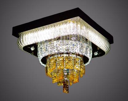 Prop It Up Luxury Square Shaped Crystal Modern Lighting Chandelier Light For Living Dining Room Hanging Led Lights With Bluetooth System Connect And Play S Ceiling Lamp In India Chandelier Ceiling Lamp, Ceiling Chandelier Lights India