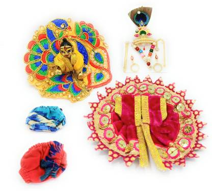 VC laddu Gopal ji Idol/murti Size 0 , with Dress n shringar Set Combo, Kanha ji, Thakur ji Dress