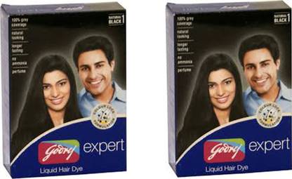 Godrej EXPERT LIQUID HAIR DYE 170ML (85ml*2) , BLACK