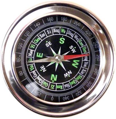 Skywalk Stainless Steel Directional Magnetic Compass For Travel ( Black ) Compass
