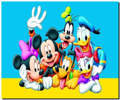 SKY DOT donald duck daisy duck mickey mouse goofy and pluto cartoon Non Slip Base Mousepad