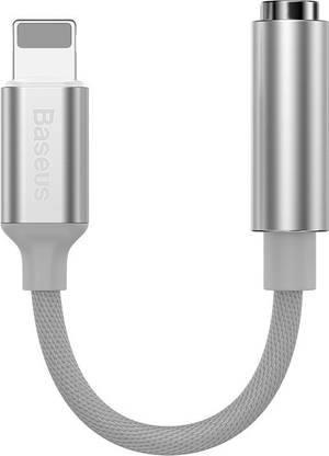 Baseus White Audio Adapter Converter Lightning Male to 3.5mm Female Phone Converter