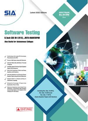Software Testing, B.Tech III-Year I-Sem (CSE) R15, JNTU-Anantapur, Latest 2021 Edition