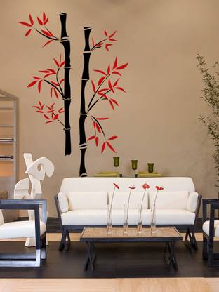 ALLURE 109 cm Bamboo Tree Self Adhesive Sticker