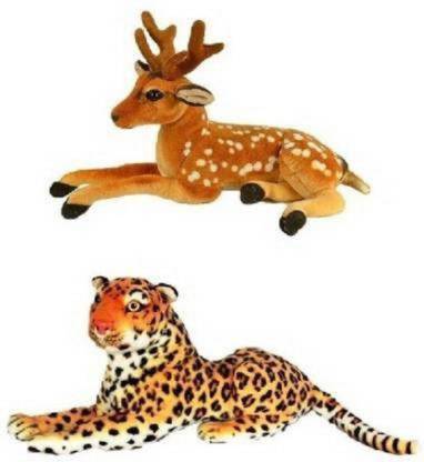 Anubhi Lopard Deer Combo for Kids Showpiece birthday gift  - 32 cm