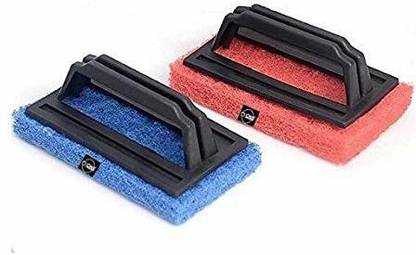 cloudnation Tile cleaning multipurpose scrubber Brush with handle Scrub Pack of 2 Scrub Sponge