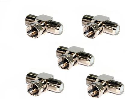 Ovicart 2 Way F-Type RG6 RG59 Cable Splitter Combiner TV Cable F-Type Wire Connector