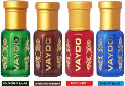 vaydo best 4 combo Attar/Perfume, Apply directly on your body/skin & Clothes for a Refreshing and long lasting fragrance. (Long Lasting 24 hrs, Alcohol-Free Roll)(6+6+6+6ML) Floral Attar