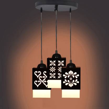 AKSHAY ENTERPRISES 3 Light Creative Wooden Pendant Light Lamp suitable for home and office 1 Pendants Ceiling Lamp