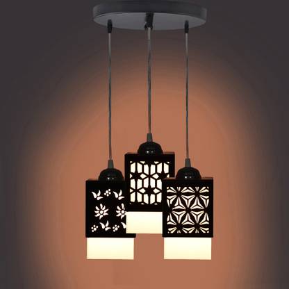 Prem Enterprises 3 Light Creative Wooden Pendant Lamp for Room,Foyer,Hallway Ceiling Lamp Pendants Ceiling Lamp