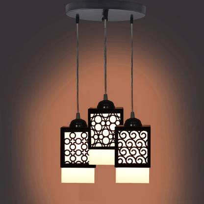 DecorVista 3 Light Creative Wooden Pendant Lamp for Room,Foyer,Hallway Ceiling Lamp Pendants Ceiling Lamp