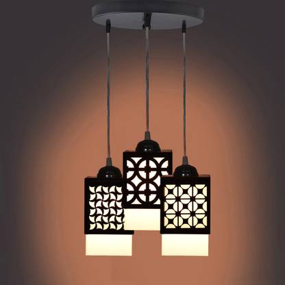 pawan enterprises 3 Light Creative Wooden Pendant Lamp for Room,Foyer,Hallway Ceiling Lamp Pendant Lamp Ceiling Lamp