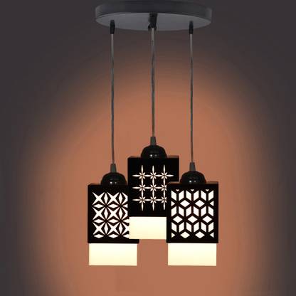 DecorVista 3 Light Creative Wooden Pendant Lamp for Room,Foyer,Hallway Ceiling Lamp Pendants Ceiling Lamp